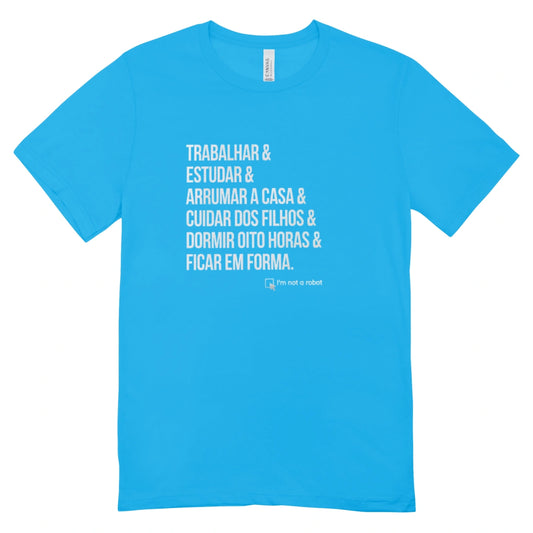 Camisa Feminina Baby Look Não Sou Um Robô