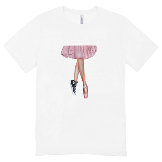 Camisa Feminina Baby Look Bailarina Tênis