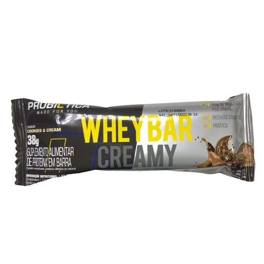 Whey Bar Creamy (38g) - Sabor: Cookies e Cream