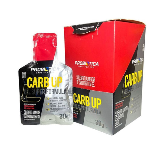 Carb Up Energy Gel Caixa 10 unidades (300g) - Sabor: Morango Silvestre