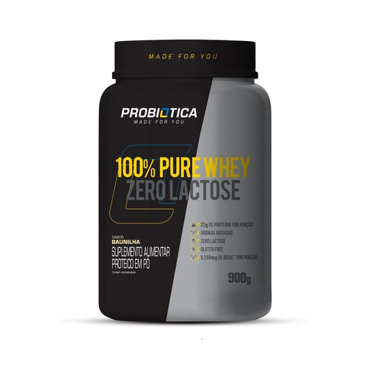 100% Pure Whey Zero Lactose (900g) - Sabor: Baunilha