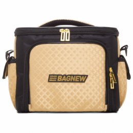 Bolsa Térmica 3 Potes - Preta com Dourado Fit Fashion - Padrão: Único