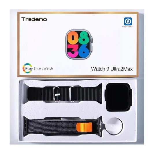 Relógio Smartwatch Ultra 9 2024 Tradeno Watch 9 Ultra2 Max 2 Pulseiras Bluetooth GPS