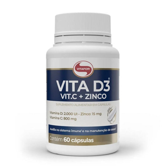 Vita D3 + Vit C + Zinco (60 caps) - Padrão: Único