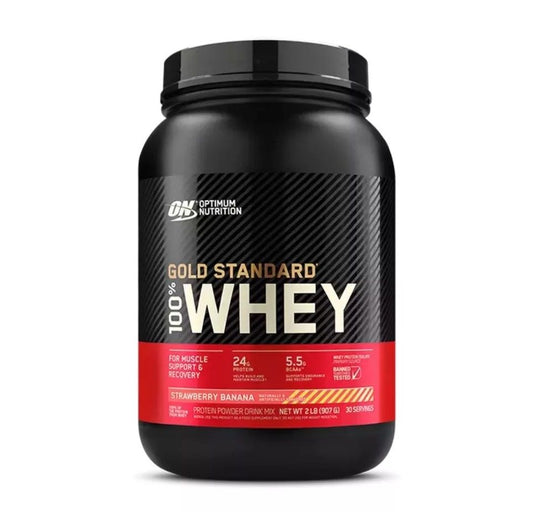 100% Whey Protein Gold Standard (907g) - Sabor: Strawberry Banana