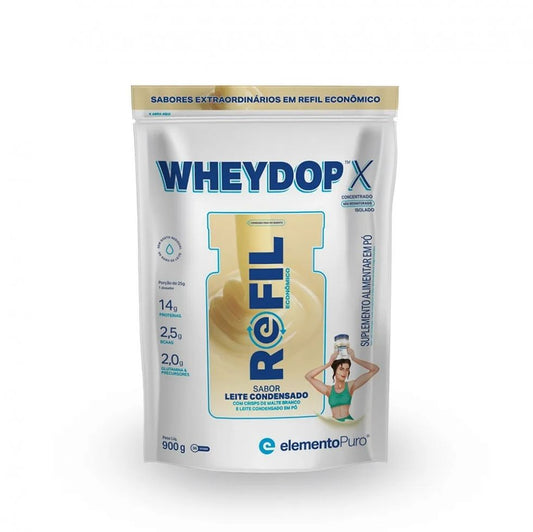 WheyDop-X Refil (900g) - Sabor: Leite Condensado