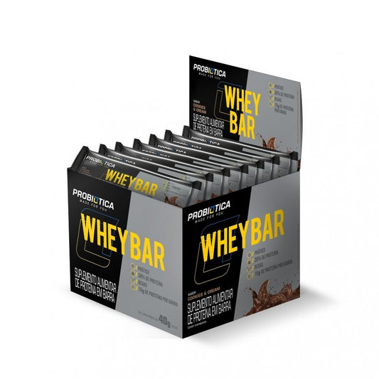 Whey Bar Low Carb Caixa 24 Unidades (960g) - Sabor: Cookies