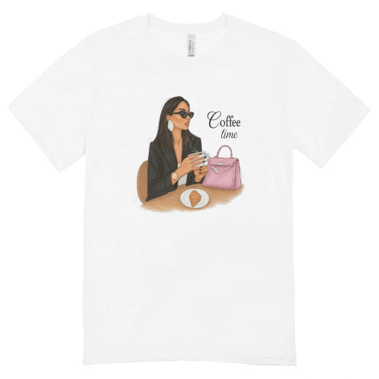 Camisa Feminina Baby Look Coffe Time
