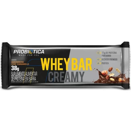 Whey Bar Creamy (38g) - Sabor: Amendoin com Caramelo