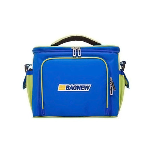 Bolsa Térmica 3 Potes - Azul Royal com Verde Fit - Padrão: Único