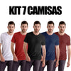 Kit 7 Camisas Masculina Lisa Algodão Premium