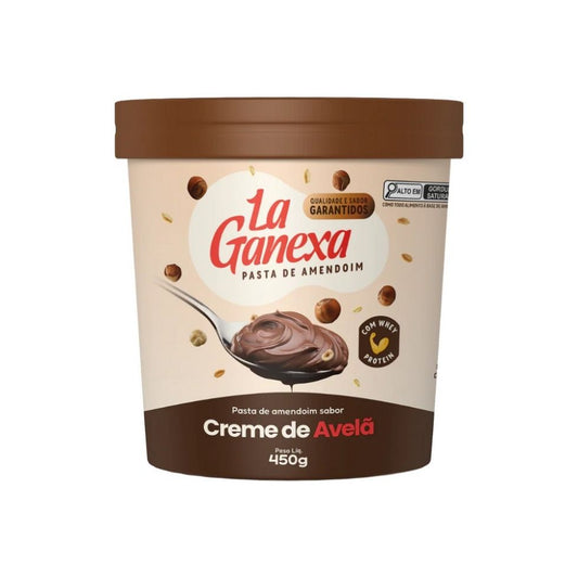 Pasta de Amendoim Integral Gourmet (450g) - Sabor: Creme de Avelã