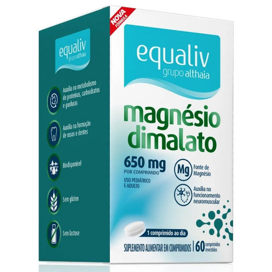 Magnésio Dimalato 650mg (60 comp) - Padrão: Único