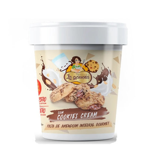 Pasta de Amendoim Integral Gourmet (450g) - Sabor: com Cookies Cream