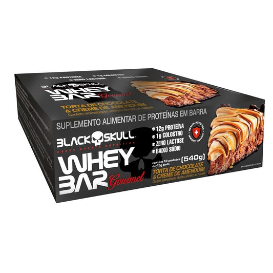 Whey Bar Gourmet (Caixa 12 unid. 45g) - Sabor: Torta de Chocolate e Creme de Amendoim