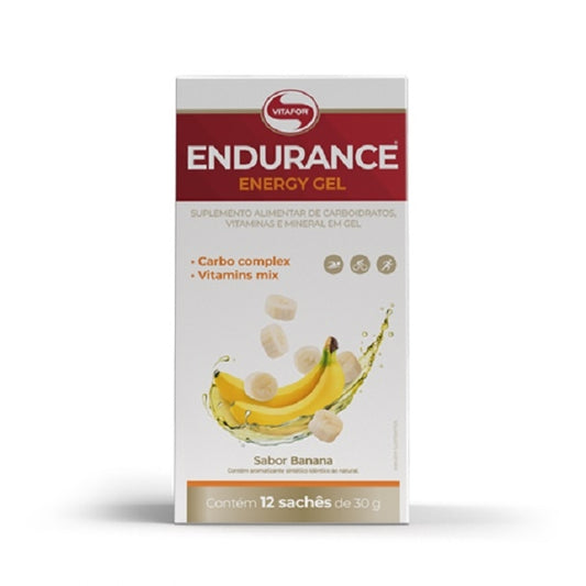 Endurance Energy Gel (360g - 12 Saches) - Sabor: Banana