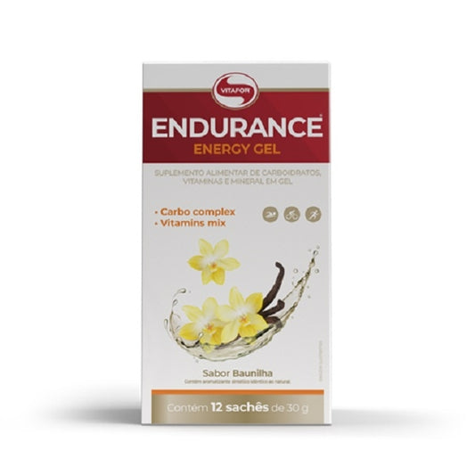 Endurance Energy Gel (360g - 12 Saches) - Sabor: Baunilha